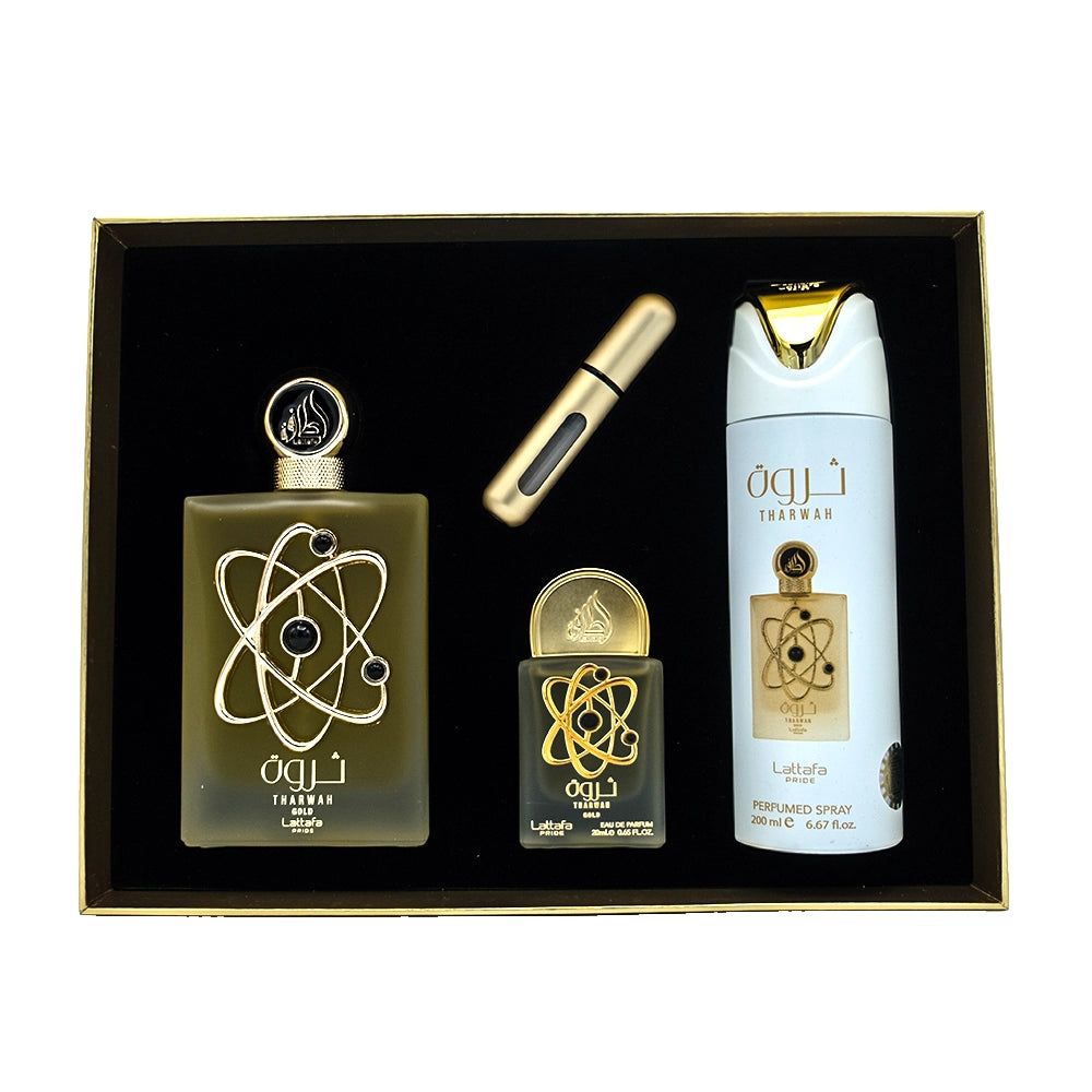 Lattafa Tharwah Gold Gift Set